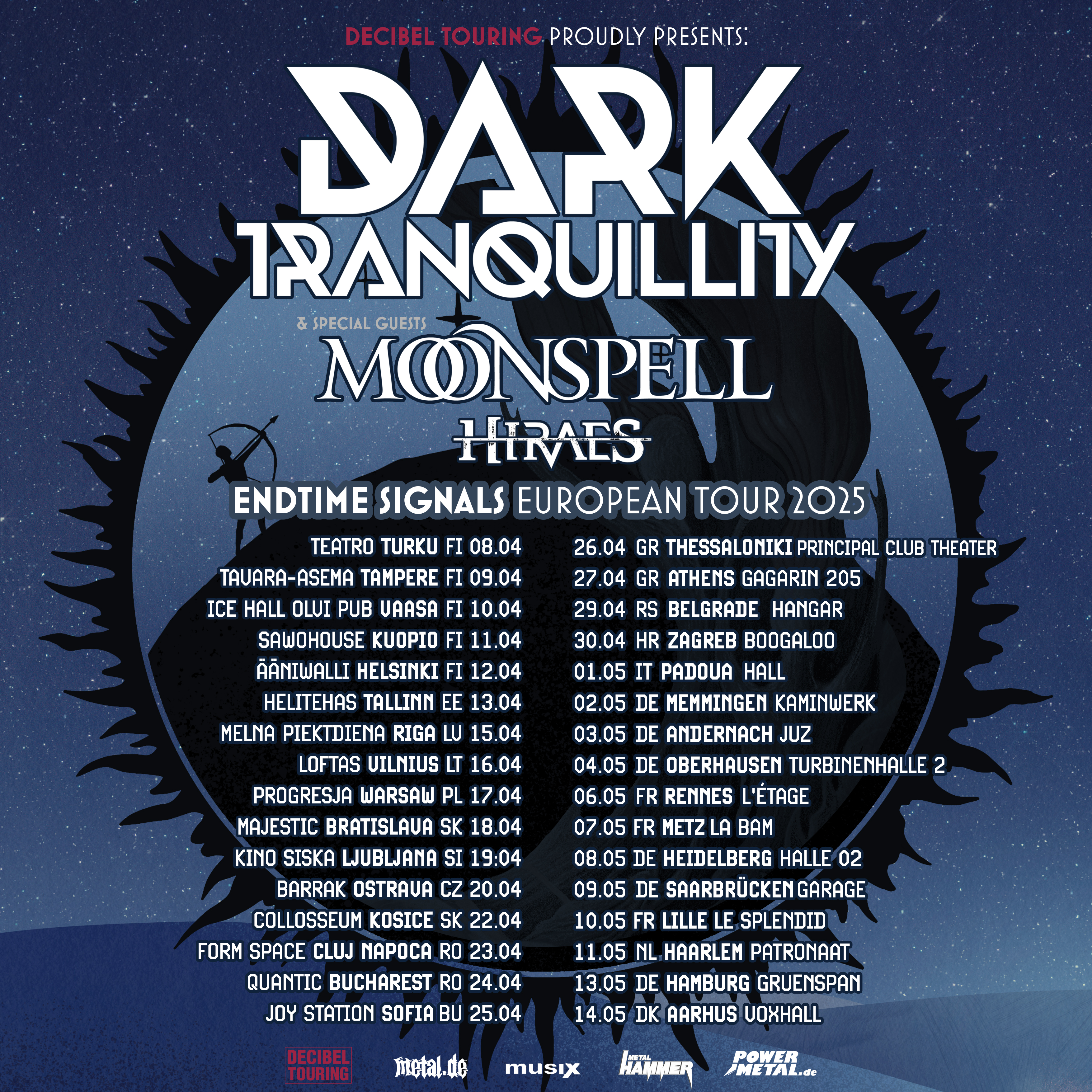 Veranstaltungsbild für Dark Tranquillity - Endtime Signals European Tour 2025
